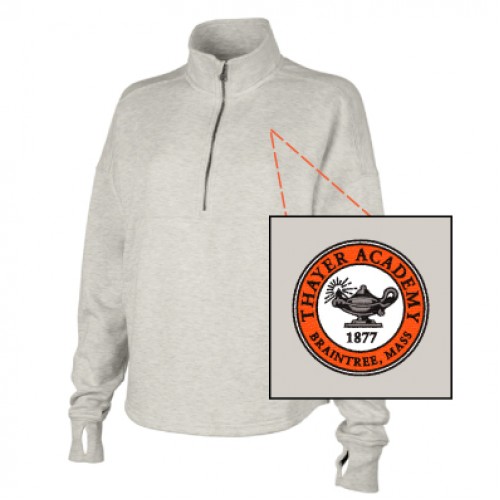 Charles River Women's Willow Half Zip Sweatshirt (Oatmeal)